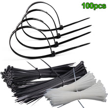 Load image into Gallery viewer, 100 Pcs ABS Plastic Cable Ties Zip Fasten