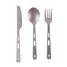 Load image into Gallery viewer, Lixada 3 Piece Cutlery Set Titanium