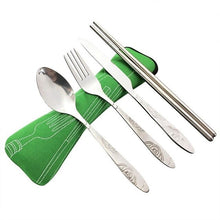 Load image into Gallery viewer, 4 Pcs/Set Portable Stainless Steel Tableware