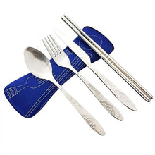 Load image into Gallery viewer, 4 Pcs/Set Portable Stainless Steel Tableware