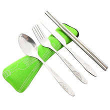 Load image into Gallery viewer, 4 Pcs/Set Portable Stainless Steel Tableware