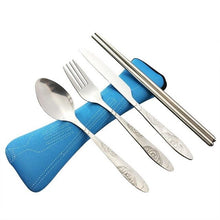 Load image into Gallery viewer, 4 Pcs/Set Portable Stainless Steel Tableware