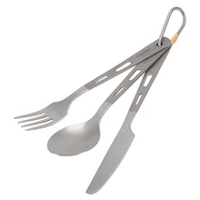 Load image into Gallery viewer, 3pcs Titanium Outdoor Tableware Spoon