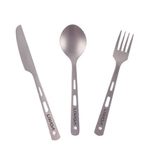 Load image into Gallery viewer, 3pcs Titanium Outdoor Tableware Spoon