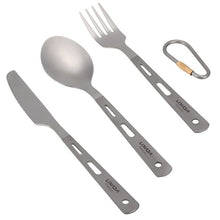 Load image into Gallery viewer, 3pcs Titanium Outdoor Tableware Spoon